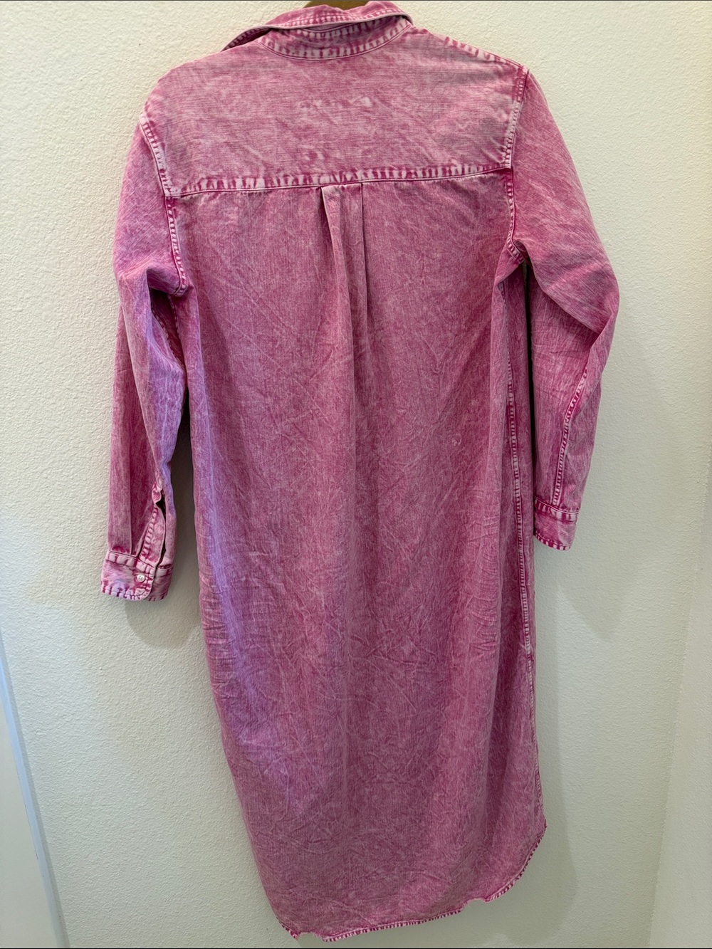 Frank & Eileen Pink Washed Button-Down Shirt Dress - Picture 2 of 2